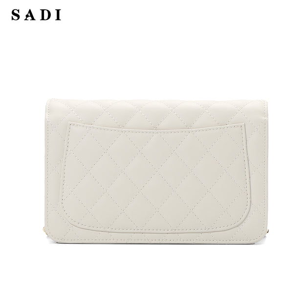 SADI SD Women Quilted Shoulder Bag Medium Chain Purse Trendy Ladies Handbag PU Leather Pocketbooks