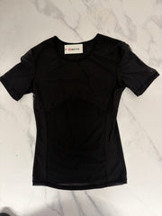 Kumayes Sheer Mesh Short-Sleeve Top - Stylish & Breathable T-Shirt