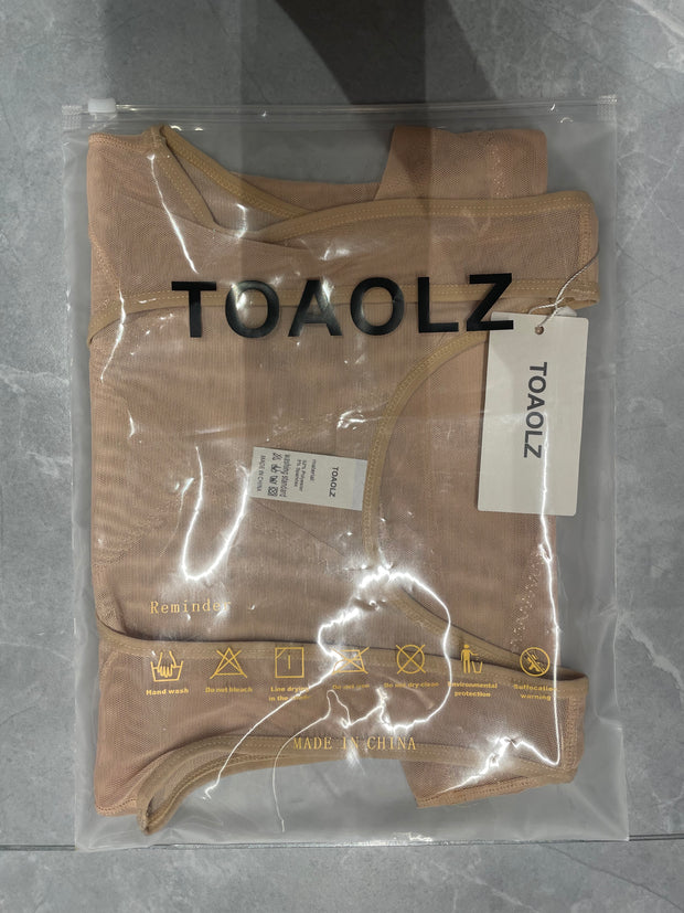 TOAOLZ Women  Double Cross Tummy  Control  Shapewear Bodices [Lingerie]