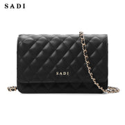 SADI SD Women Quilted Shoulder Bag Medium Chain Purse Trendy Ladies Handbag PU Leather Pocketbooks