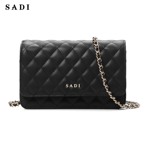SADI SD Women Quilted Shoulder Bag Medium Chain Purse Trendy Ladies Handbag PU Leather Pocketbooks