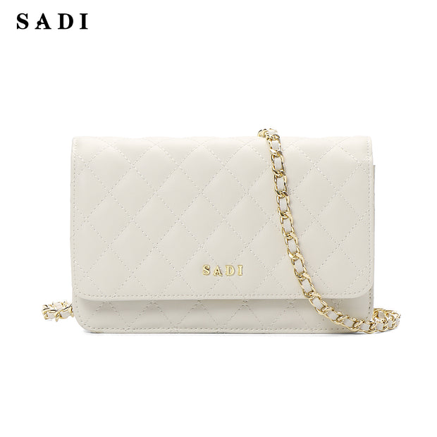 SADI SD Women Quilted Shoulder Bag Medium Chain Purse Trendy Ladies Handbag PU Leather Pocketbooks