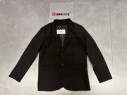 Kumayes Black Single-Breasted Suit Blazer Casual Outerwear Suits