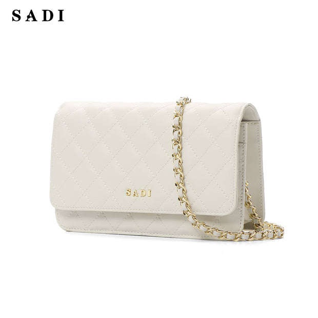 SADI SD Women Quilted Shoulder Bag Medium Chain Purse Trendy Ladies Handbag PU Leather Pocketbooks