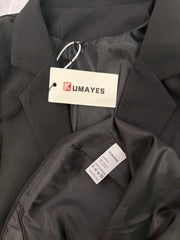 Kumayes Black Single-Breasted Suit Blazer Casual Outerwear Suits