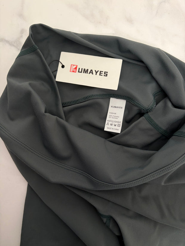 Kumayes High-Waisted Yoga Shorts - Stretchy Performance Yoga Pants