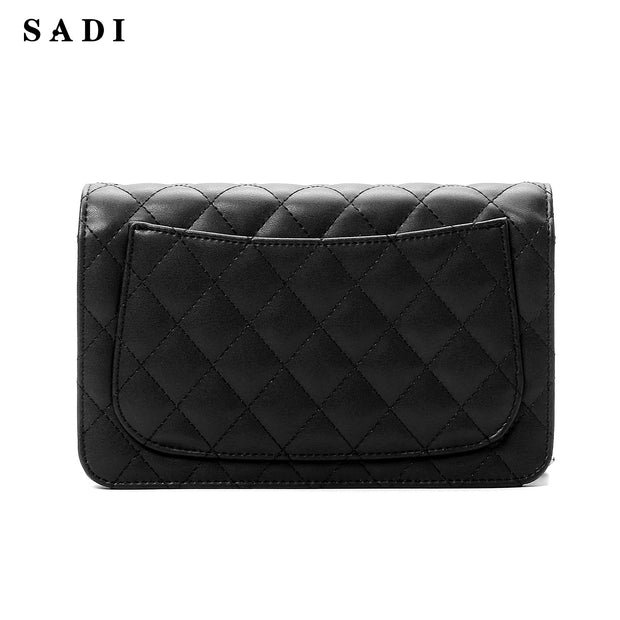 SADI SD Women Quilted Shoulder Bag Medium Chain Purse Trendy Ladies Handbag PU Leather Pocketbooks