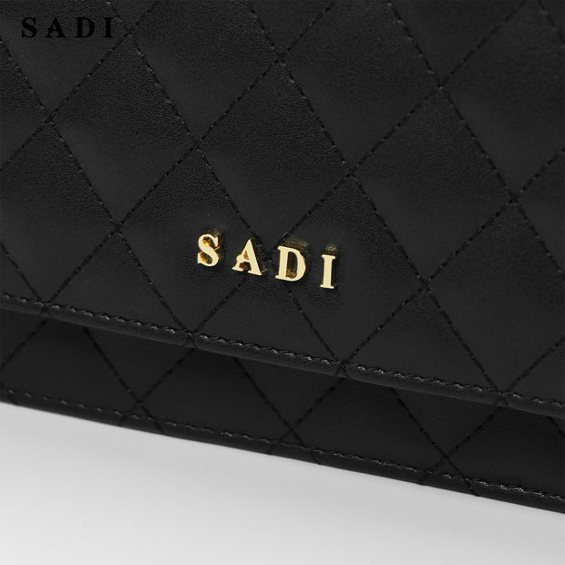 SADI SD Women Quilted Shoulder Bag Medium Chain Purse Trendy Ladies Handbag PU Leather Pocketbooks