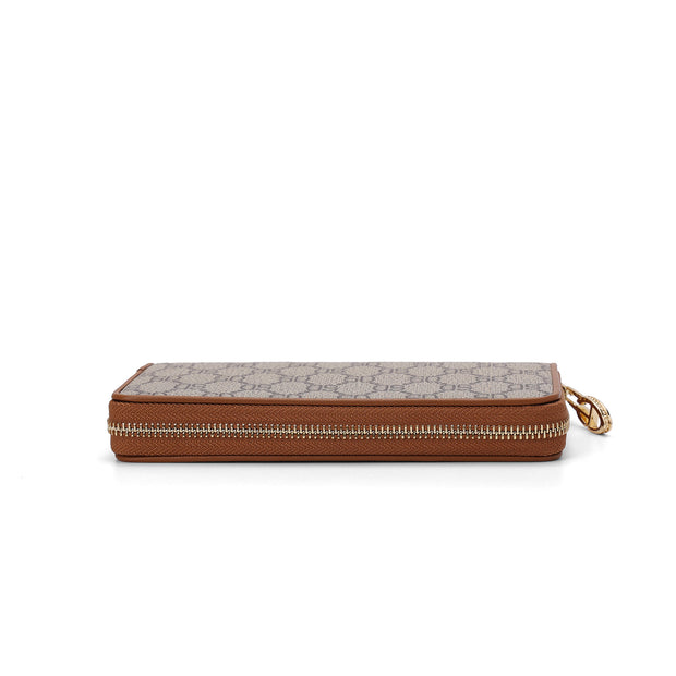 SADI SD Elegant Monogram Zip-Around Wallet | Stylish & Spacious Women’s Clutch
