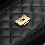 SADI SD Women Quilted Shoulder Bag Medium Chain Purse Trendy Ladies Handbag PU Leather Pocketbooks