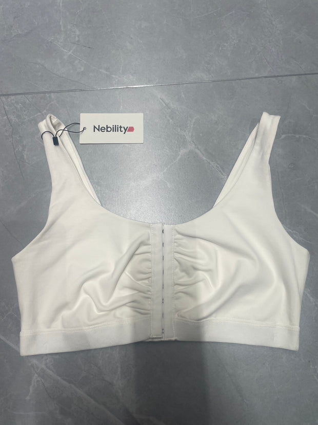 Nebility Full Cup Top Vest with Front-Zipper Wirefree for Women Fitness
